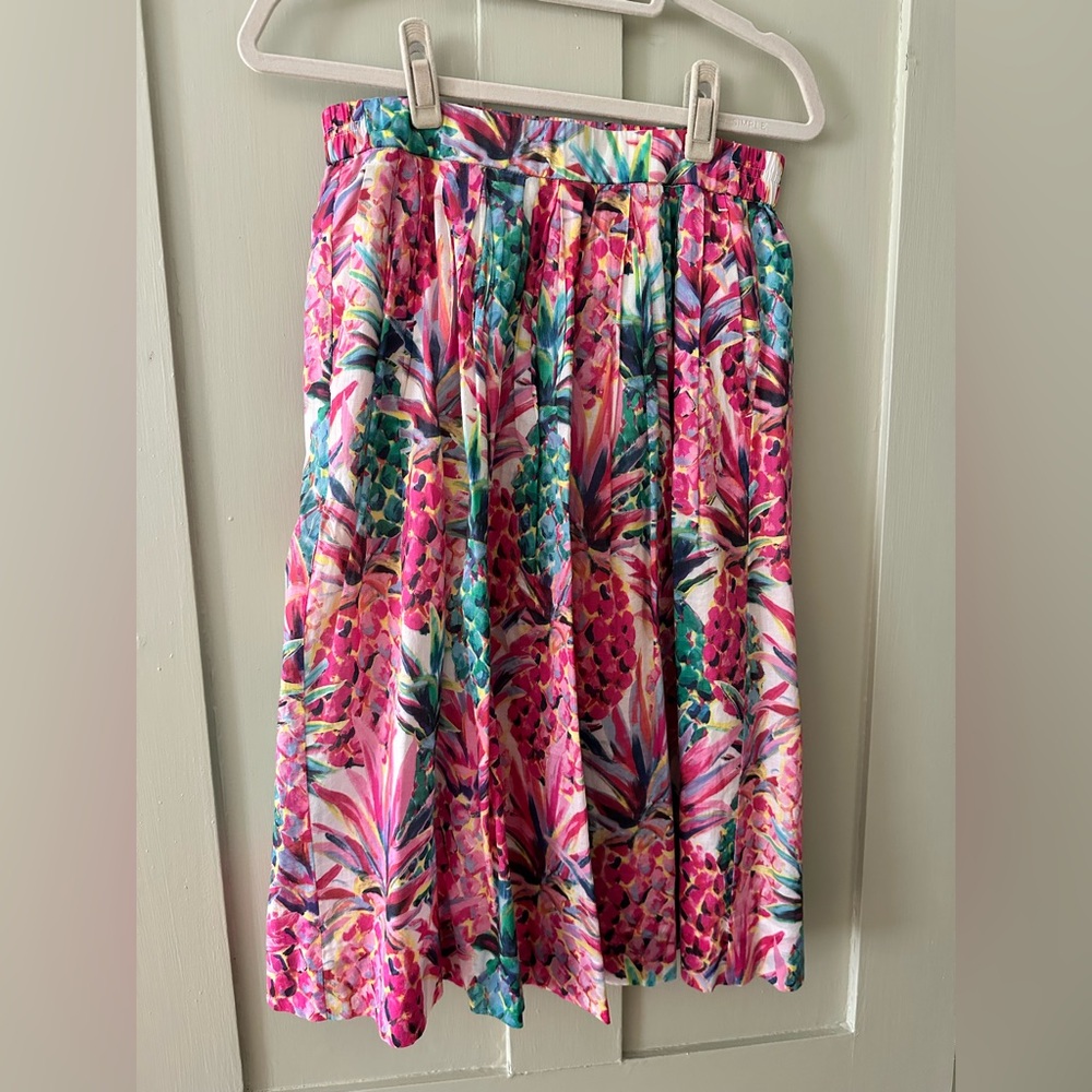 J.Crew Tropical Print A-line Skirt